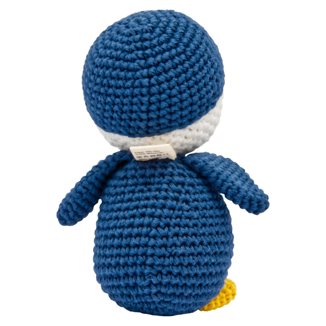 Handgestrickter Pinguin gehäkelt aus Baumwolle Spielzeug 16 cm