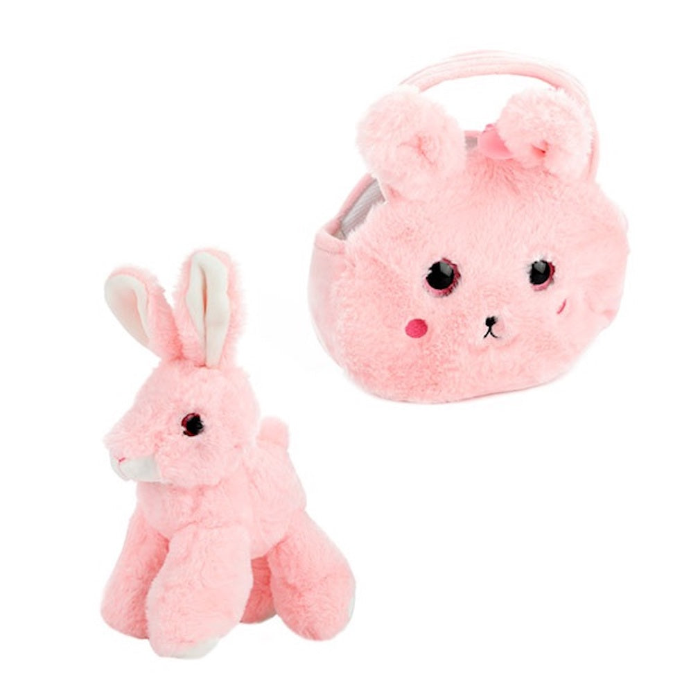 Plüschtasche mit einem Hund, Katze, Hase Plüschtier