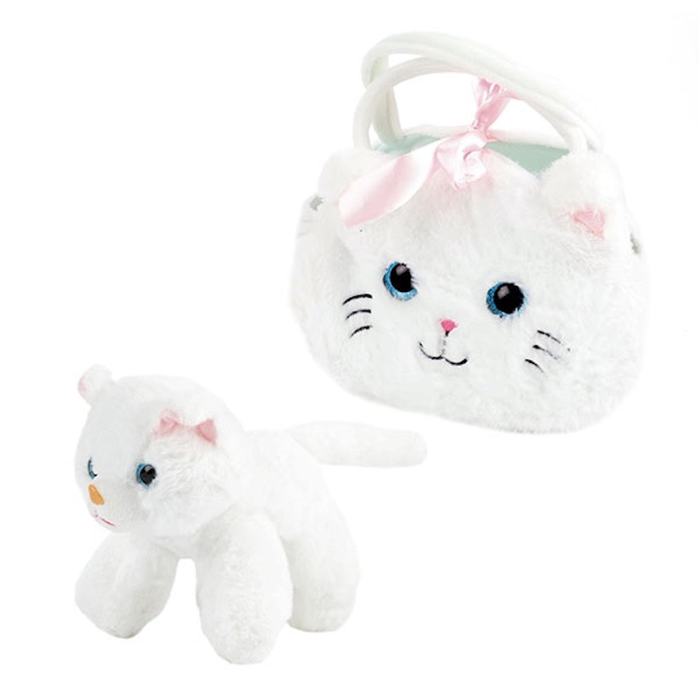 Plüschtasche mit einem Hund, Katze, Hase Plüschtier