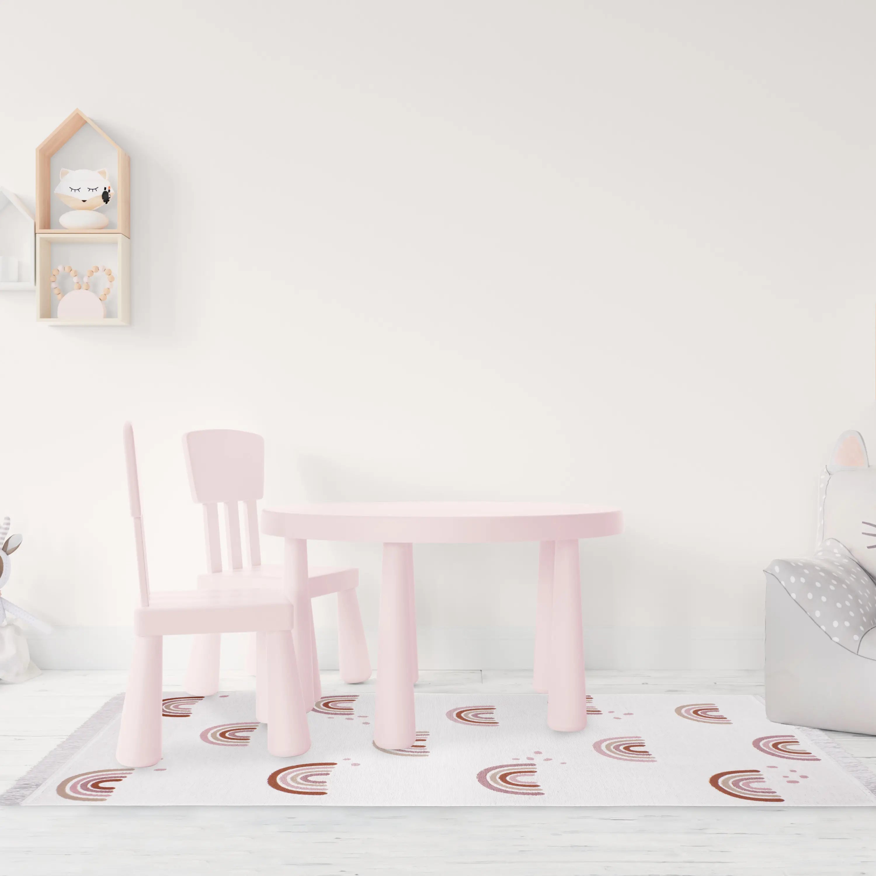 Kinderzimmer Teppich zum Wenden Kleiner Regenbogentraum