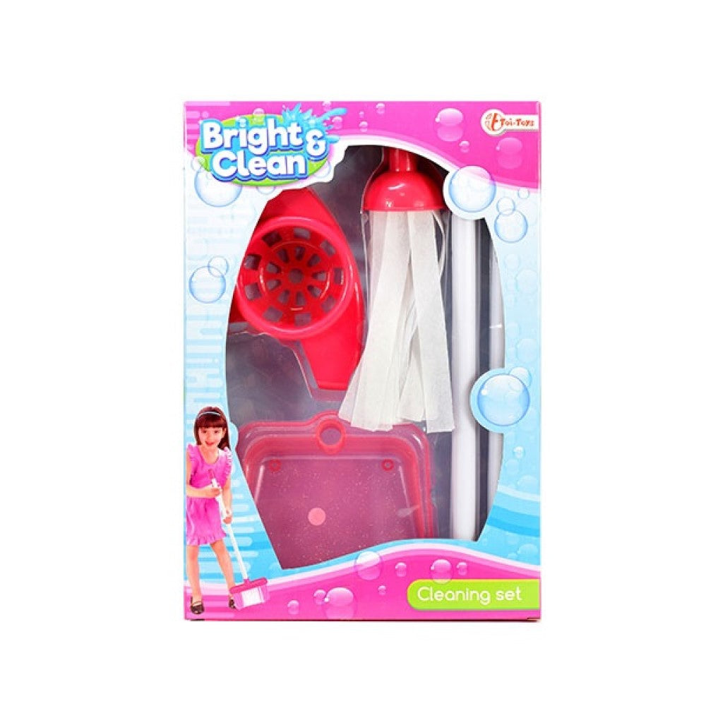 Reinigung Set für Kinder mit Besen, Feger und Wischmop Puzen
