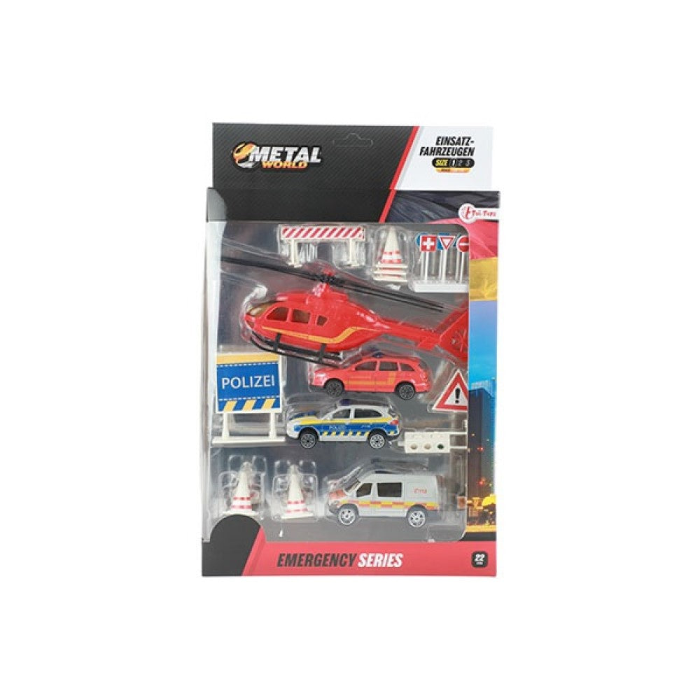 Rettungsdienst Fahrzeuge Polizei Krankenwagen Straßenschilder