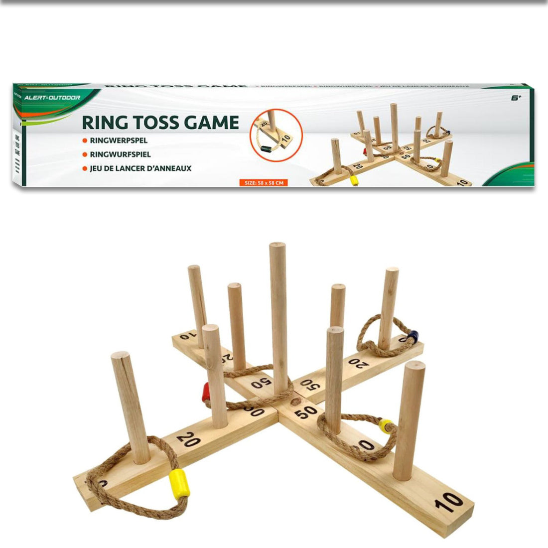 Ringwurfspiel aus Holz
