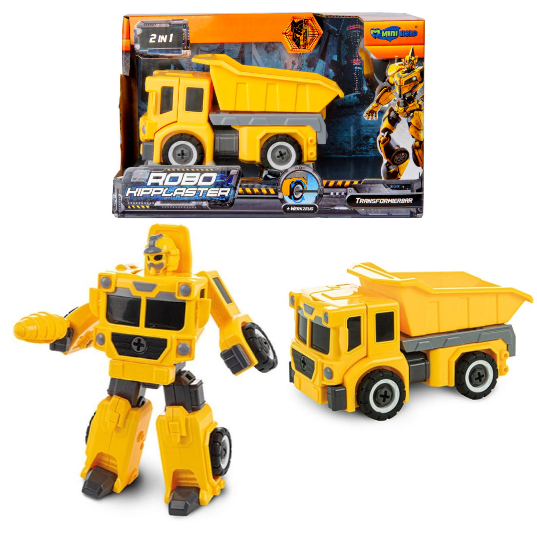 Transformierbarer Roboter Kipplaster Lastwagen LKW Spielzeugauto