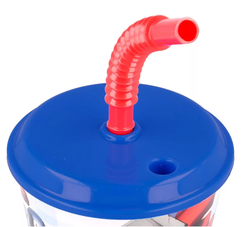 Avengers Marvel Plastikbecher mit Strohhalm für Kinder