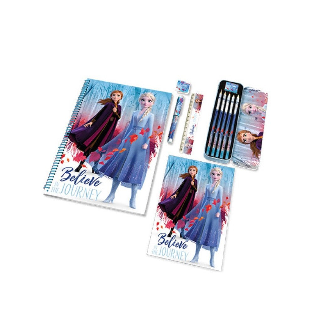 Schreibwarenset FROZEN die Eiskönigin 12 Teilig Elsa Anna