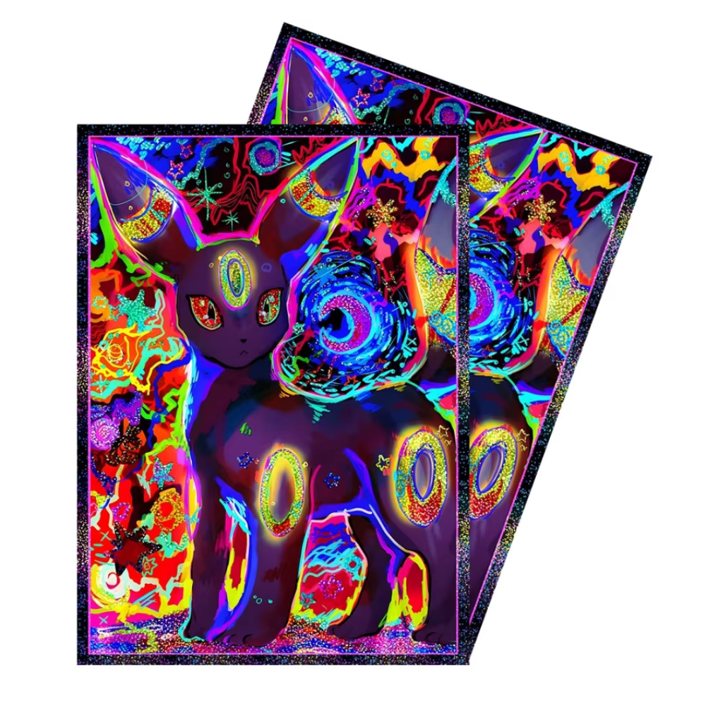 Pokemon Karten Hüllen Premium 50x Nachtara Glitzer Sleeves TCG Umbreon