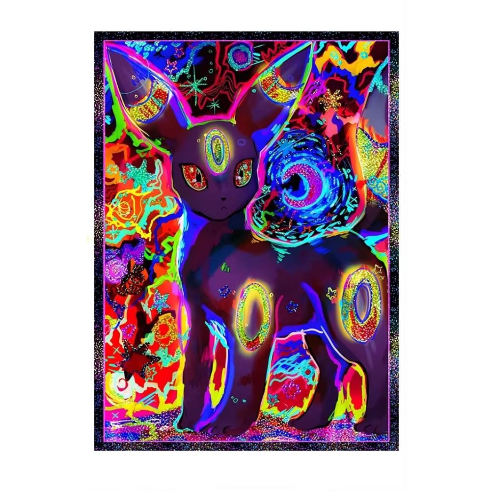 Pokemon Karten Hüllen Premium 50x Nachtara Glitzer Sleeves TCG Umbreon