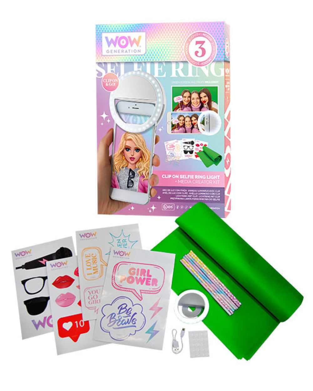 Selfie-Set Ringlicht von WOW GENERATION