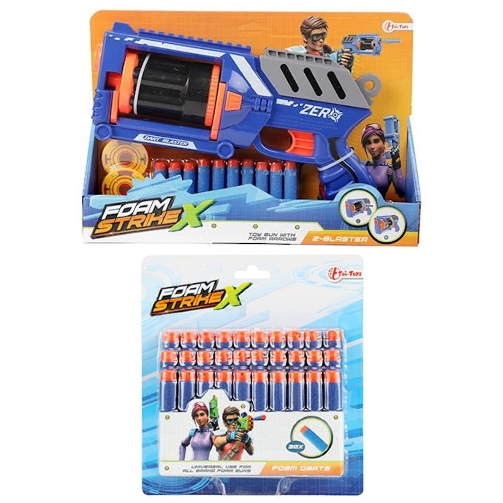 Set mit Pistole 10 Schaumstoffkugeln plus 30 Pfeile und 2 Ziele