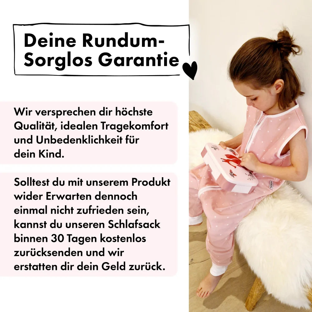 Sommer-Schlafsack mit Füßen Zarter Tupfen Rosé