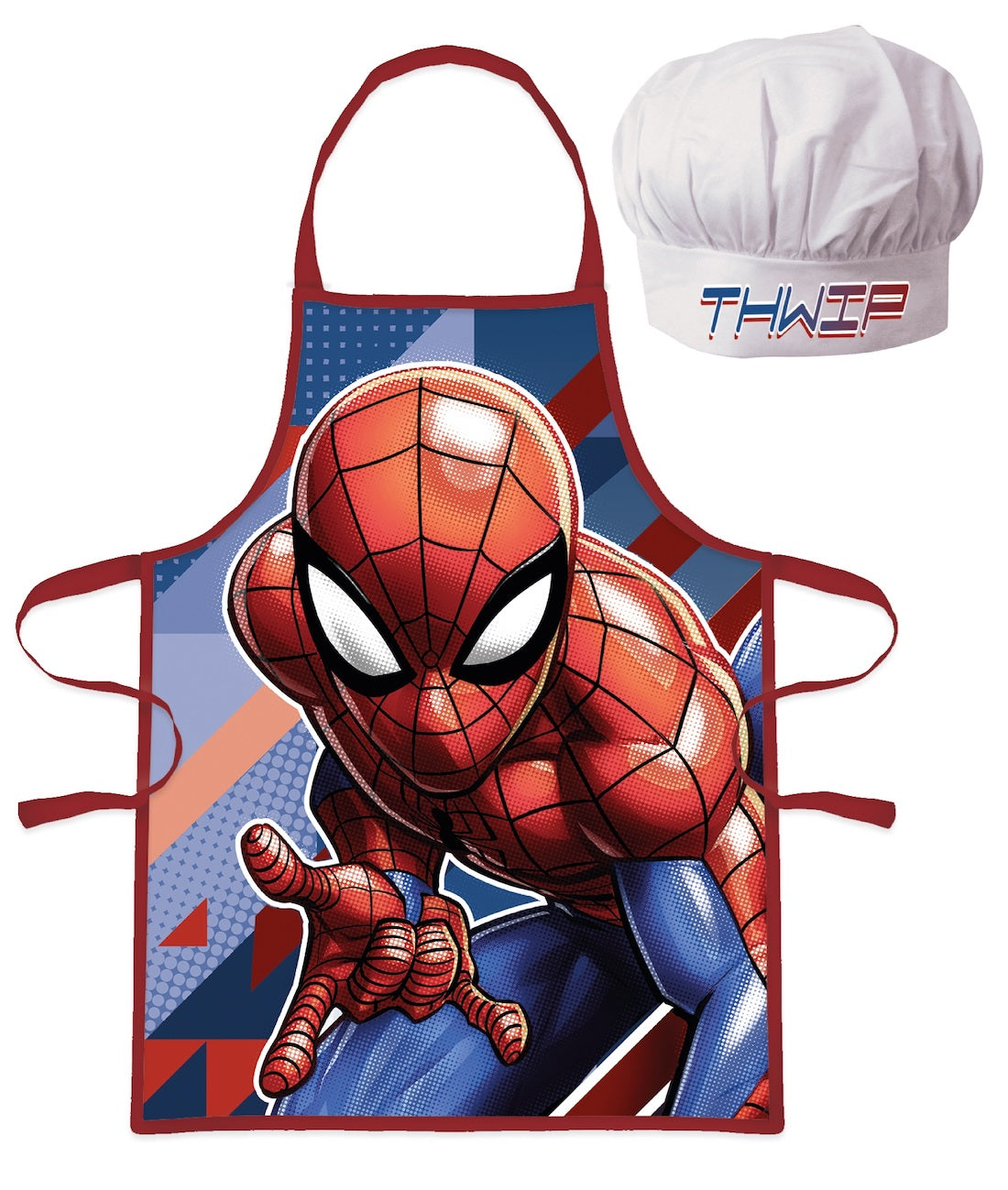Spiderman Kochset Schürze Mütze Spider-Man Chefkoch