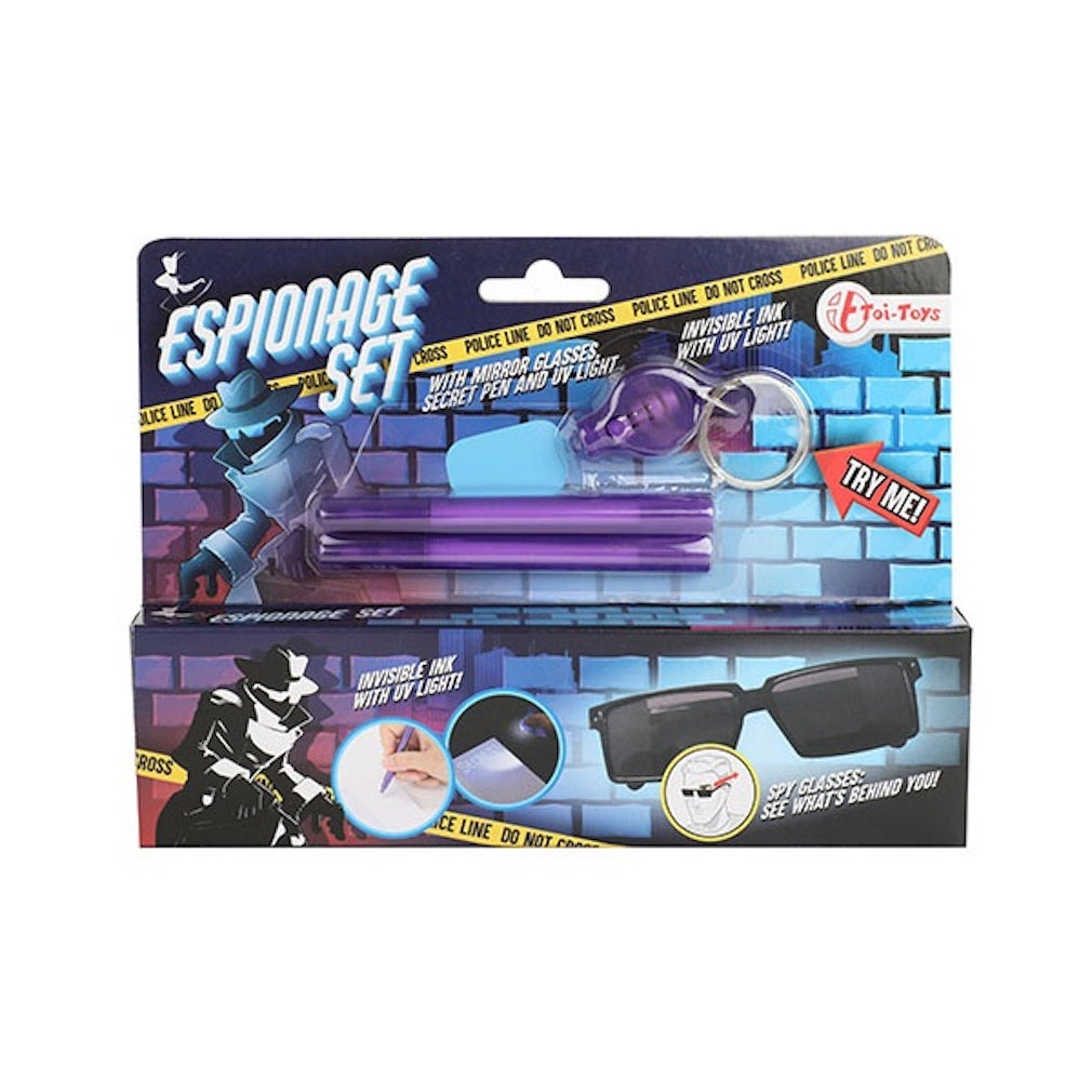 Spionage Set mit Spiegelbrille, Geheim Stift und UV-Lampe