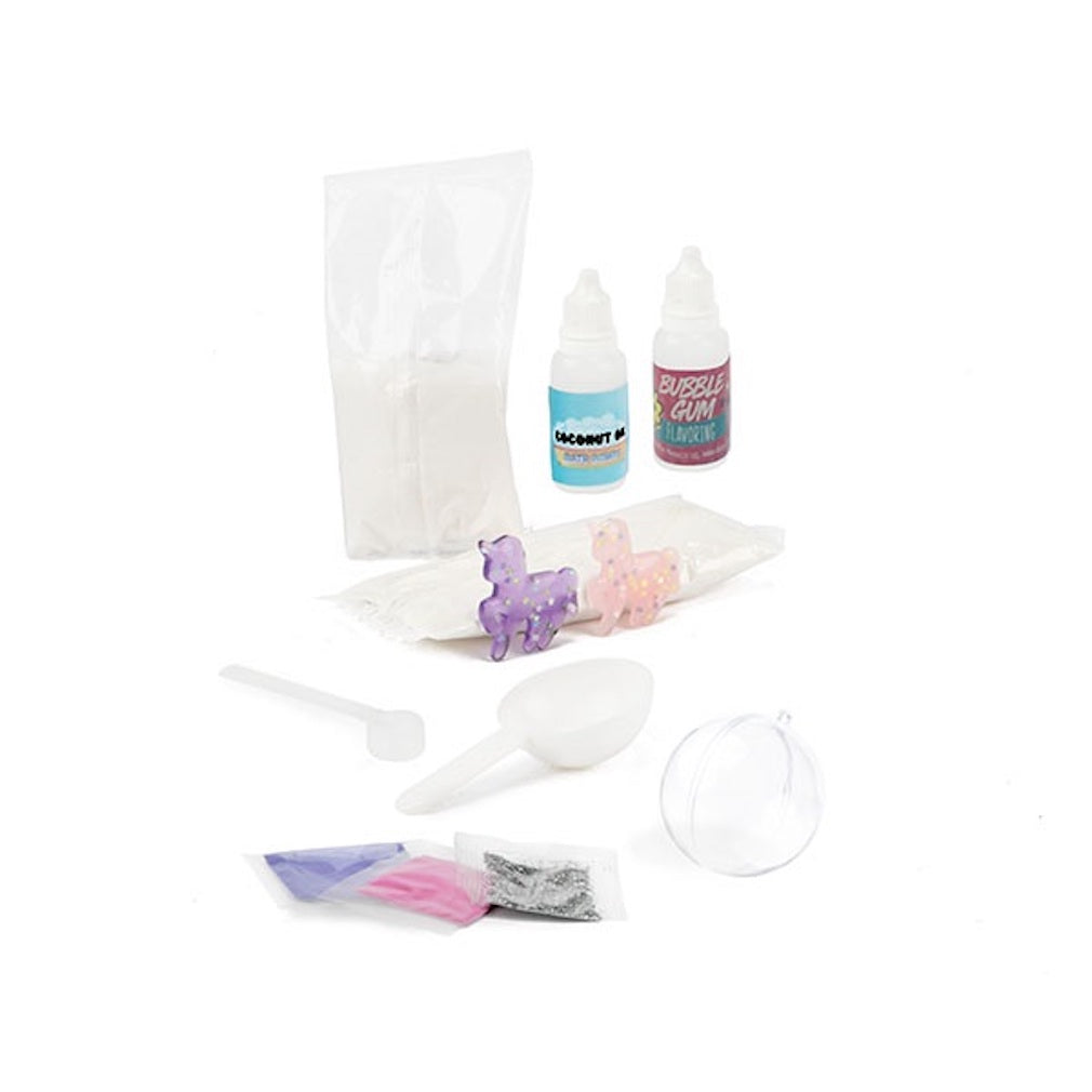 Sprudelnde Badebombe mit einem Einhorn