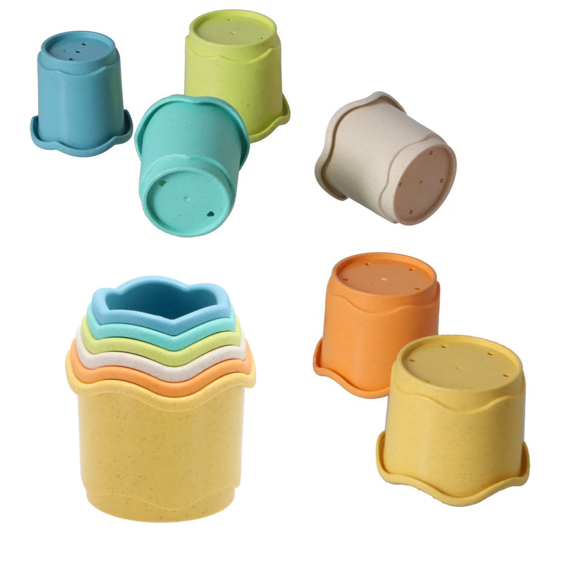 Stapelturm Stapelbecher Biokunststoff 6 Teile