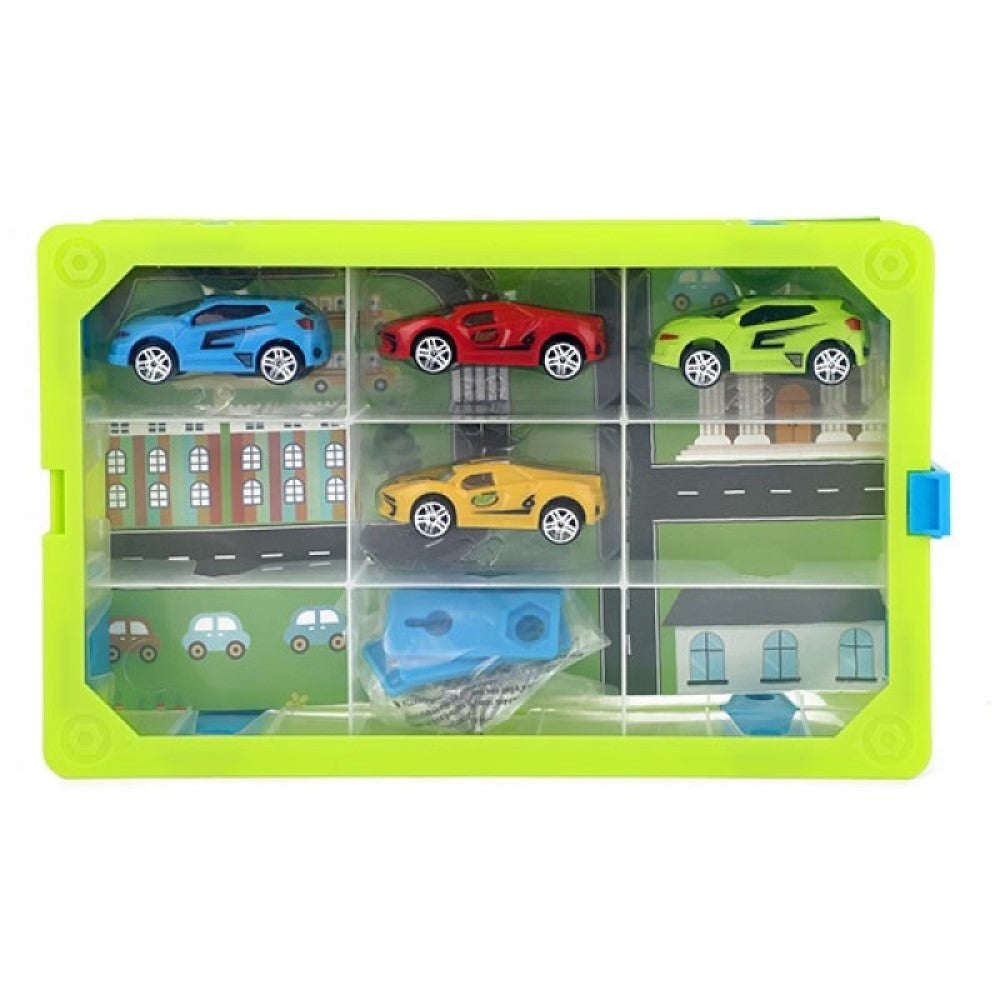 Turbo Racers Sammelkoffer mit 4 Rallye-Autos