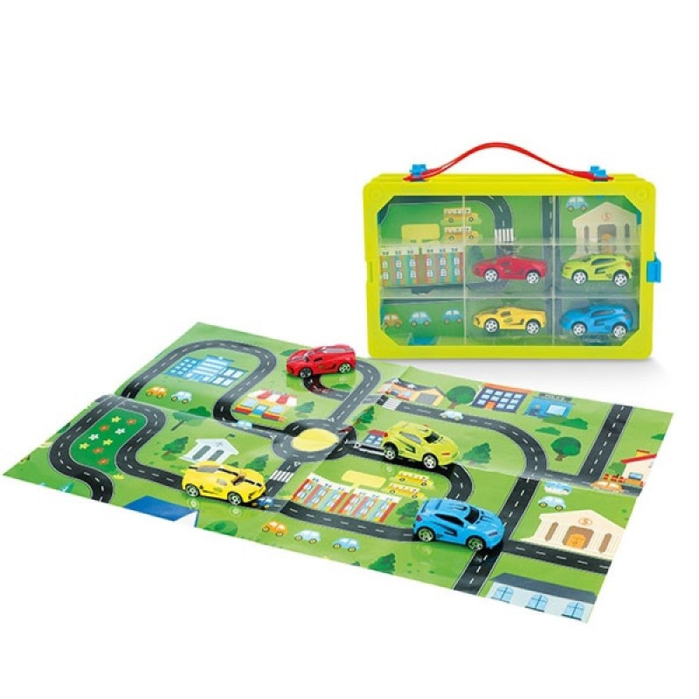 Turbo Racers Sammelkoffer mit 4 Rallye-Autos