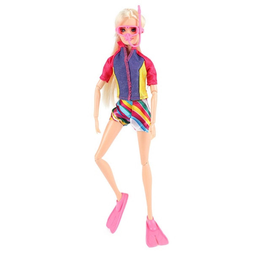 Taucher Puppe mit Glitzer-Delfin