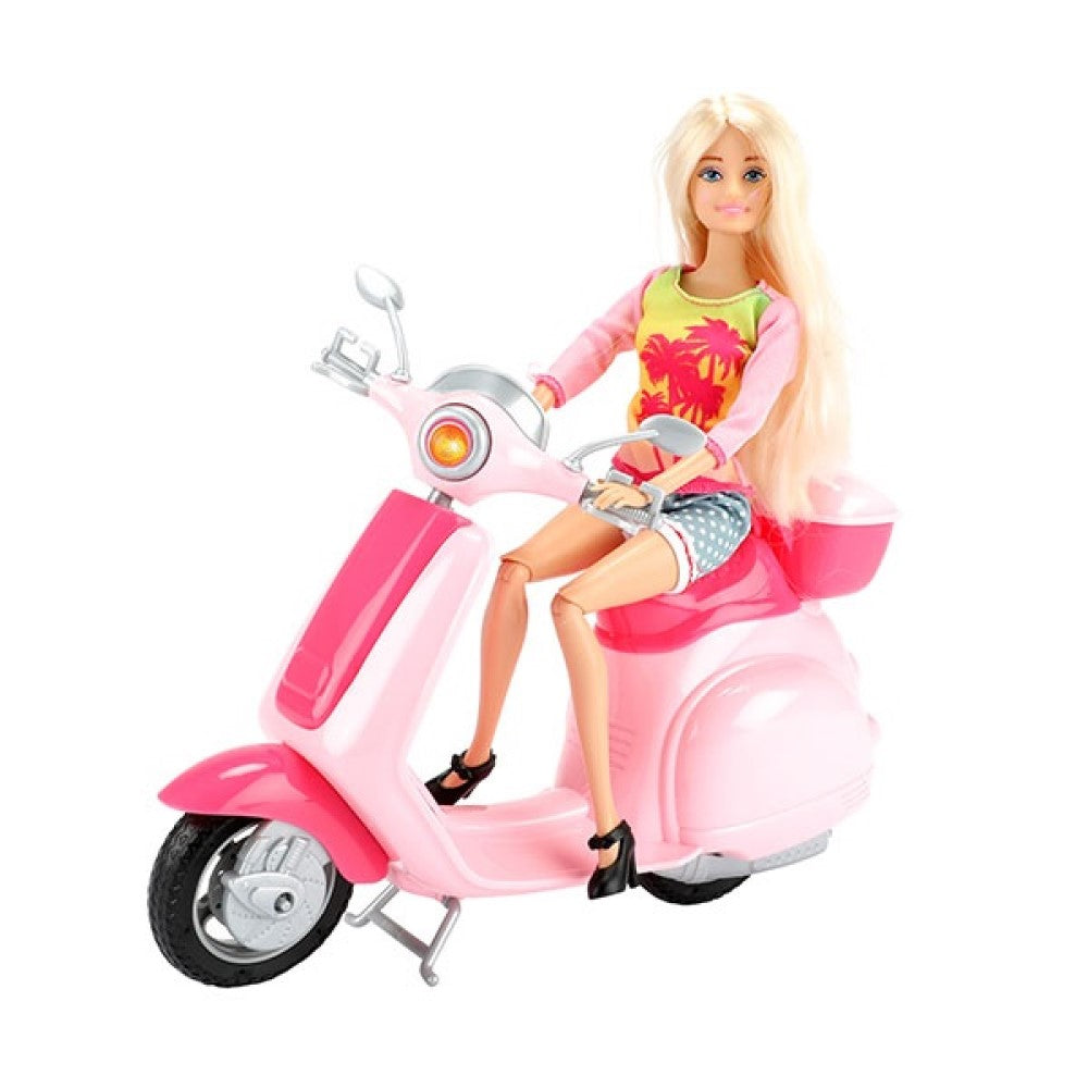 Teenager Puppe auf Roller 28 cm