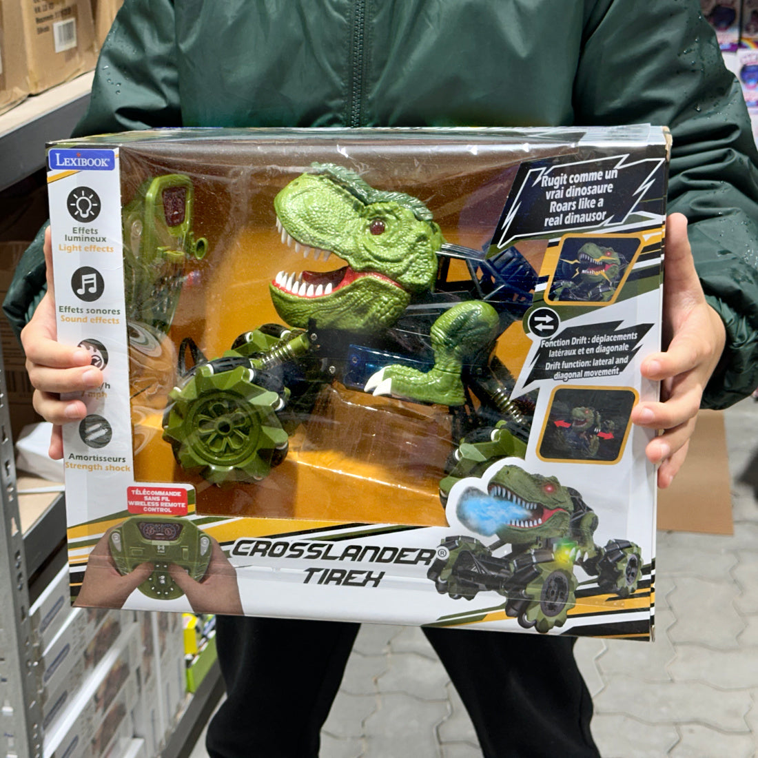 Tirex Dino-Auto mit Licht Rauch Sound Dinosaurier XXL Monster Truck