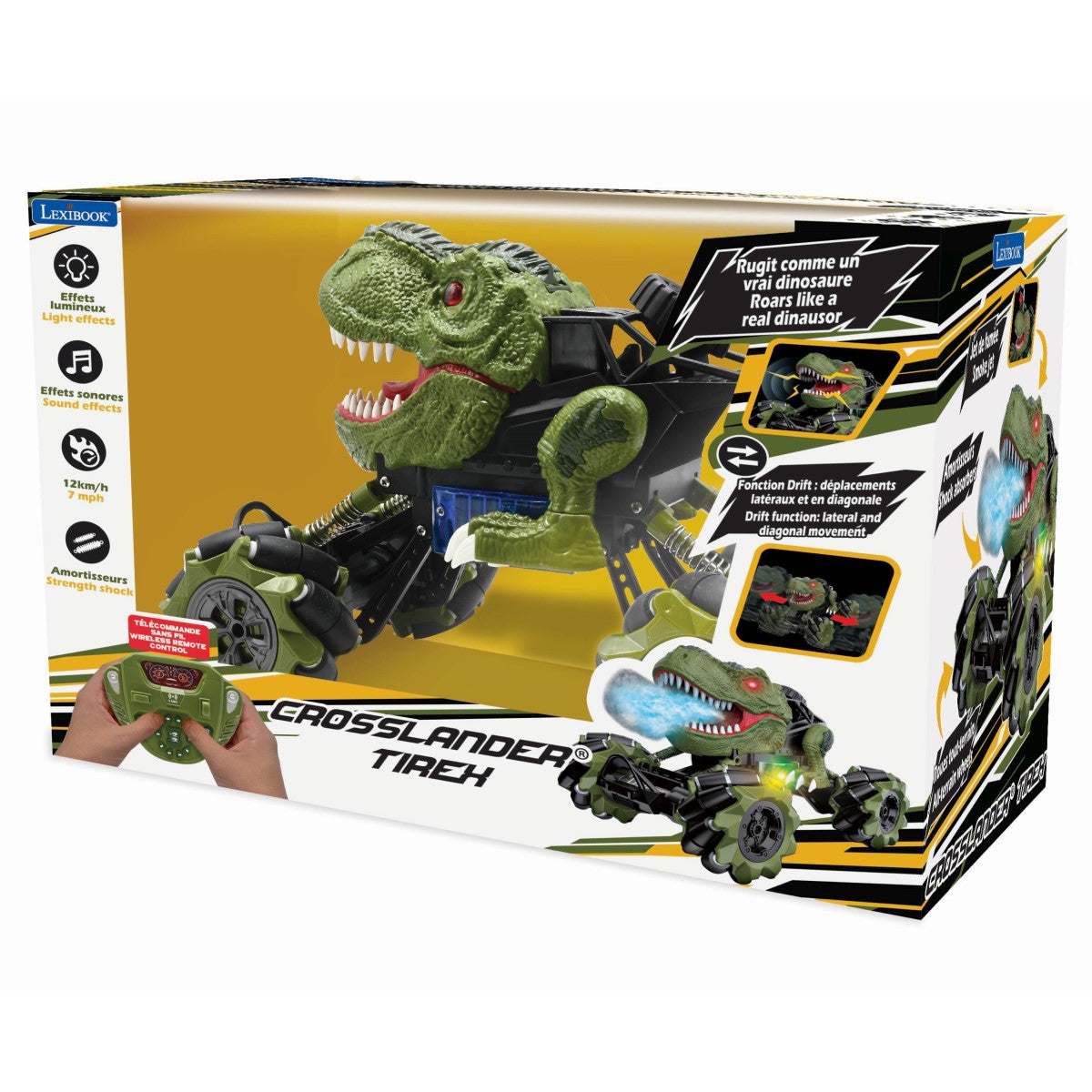 Tirex Dino-Auto mit Licht Rauch Sound Dinosaurier XXL Monster Truck