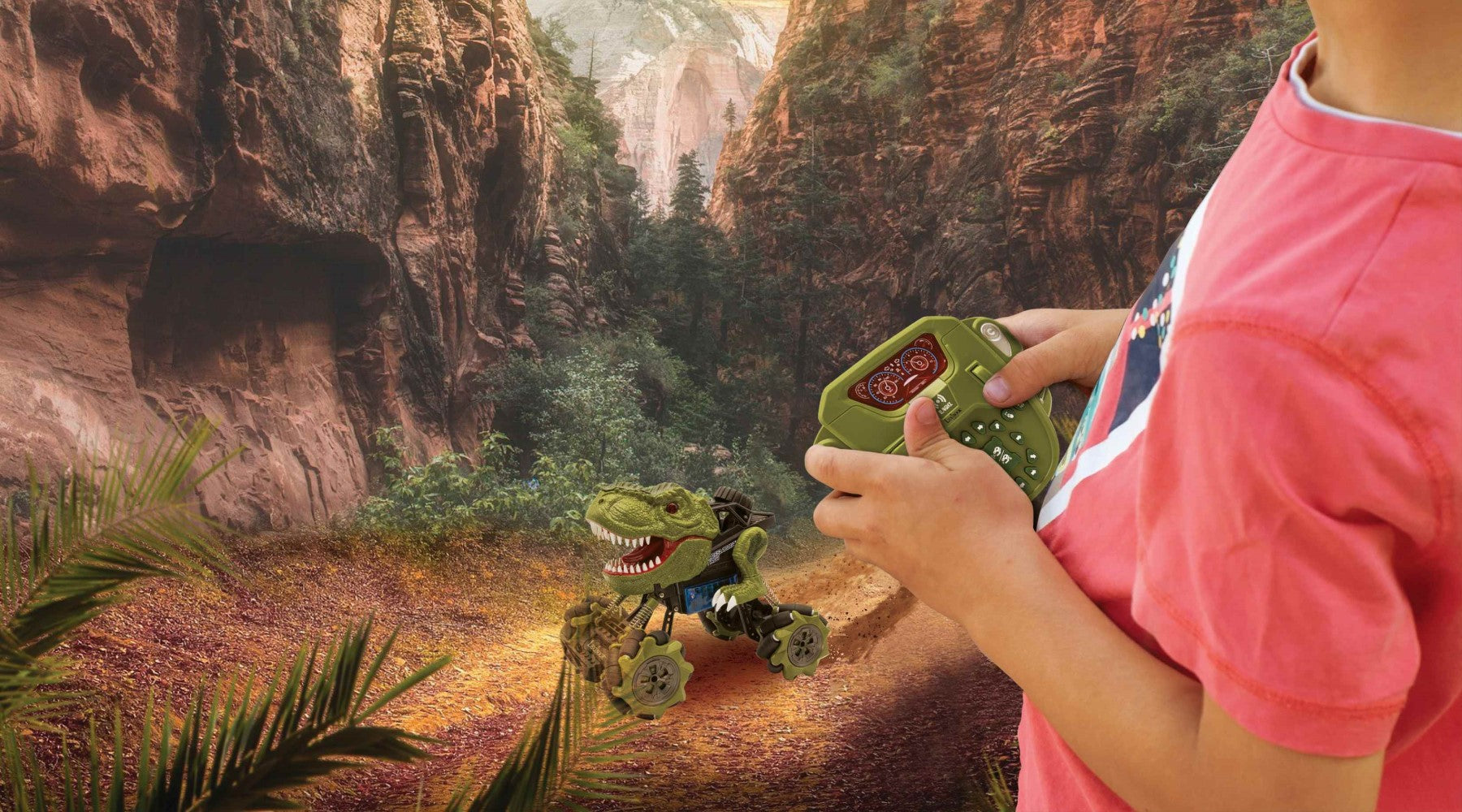 Tirex Dino-Auto mit Licht Rauch Sound Dinosaurier XXL Monster Truck