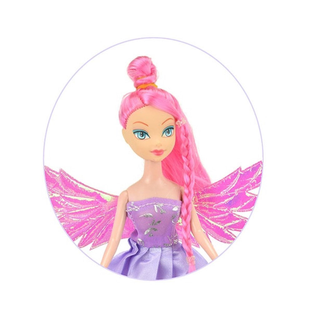 Teenager Puppe Glitzer Fee lila 22 cm