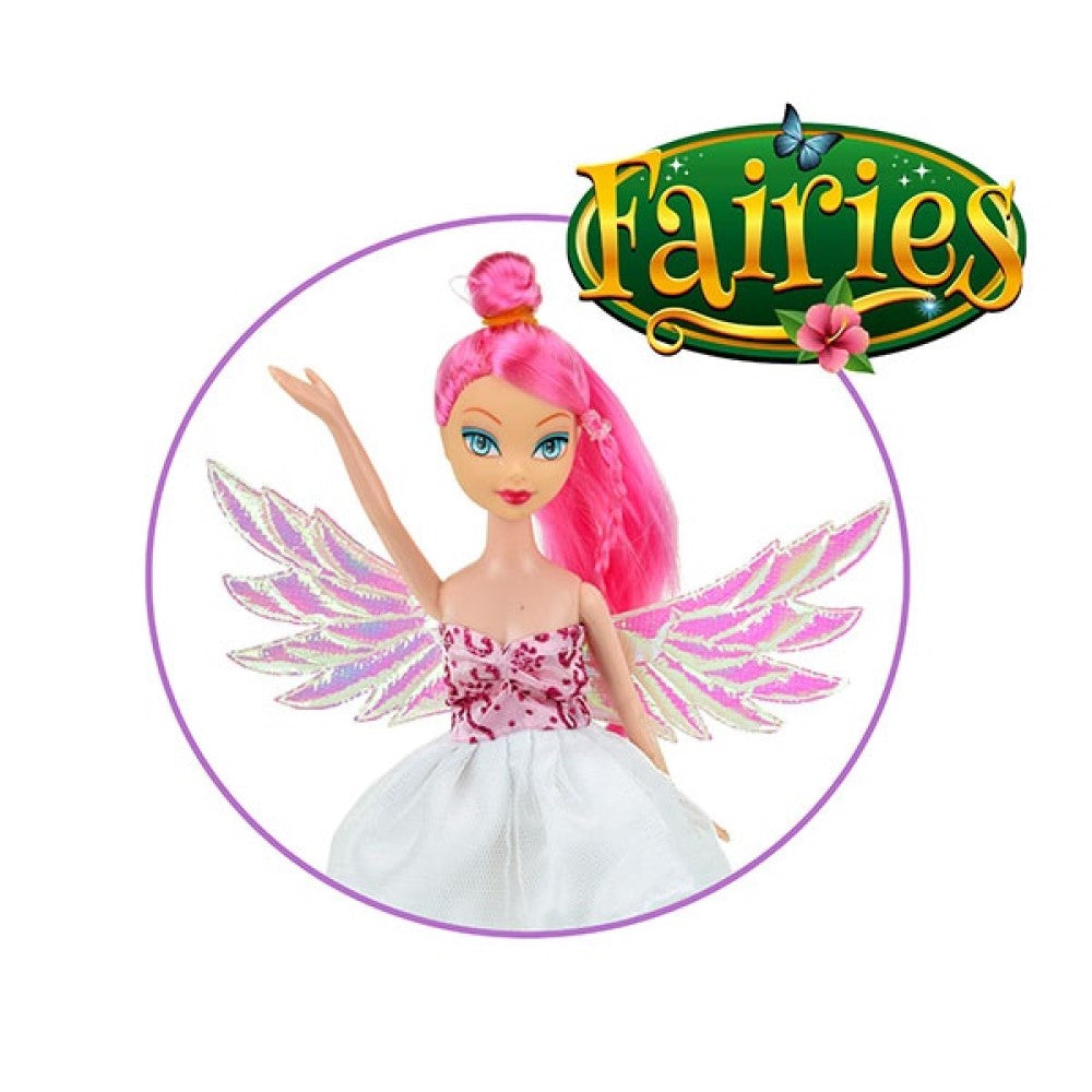 Teenager Puppe Glitzer Fee weiß 22 cm