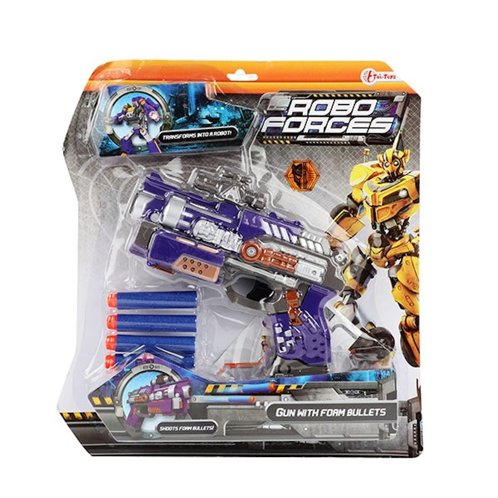 Transformer Roboter Pistole mit Schuamstoffkugeln