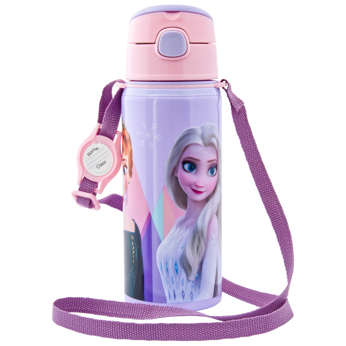 Kinder Trinkflasche Frozen 500ml Aluminium Flasche Tragegurt Elsa Anna