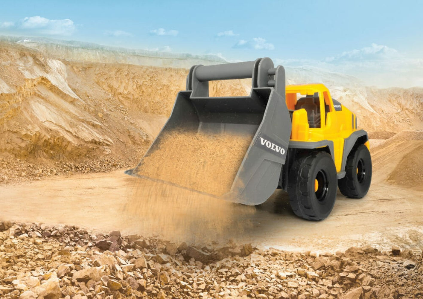 Volvo Radlader mit Freilauf und bewegliche Schaufel