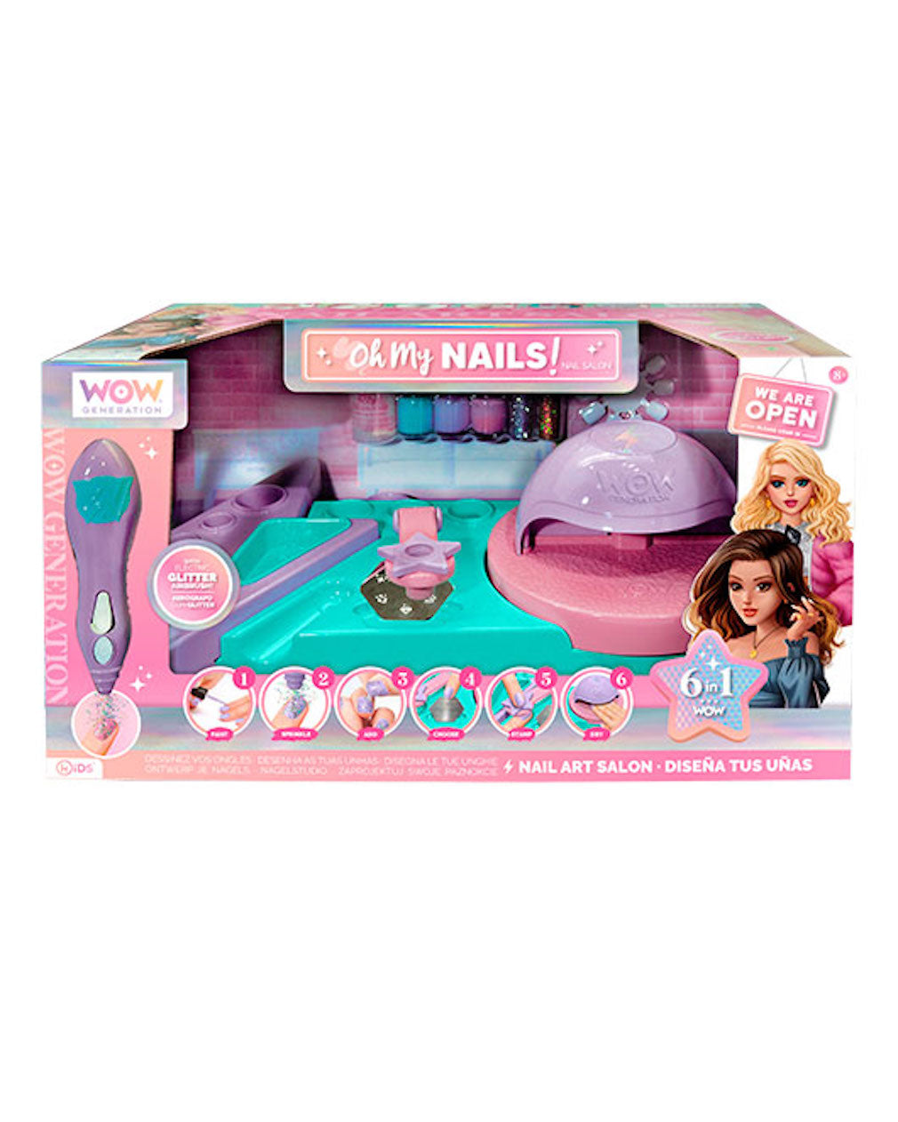 WOW Generation Nagelstudio mit Trocknungslampe Nagelpfeile Nagellacke