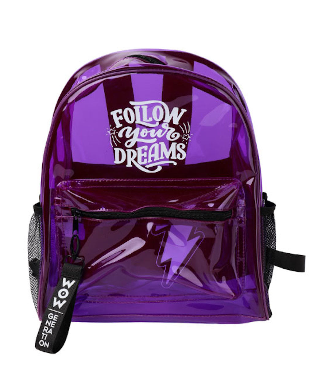 WOW Generation Rucksack Violett transparent