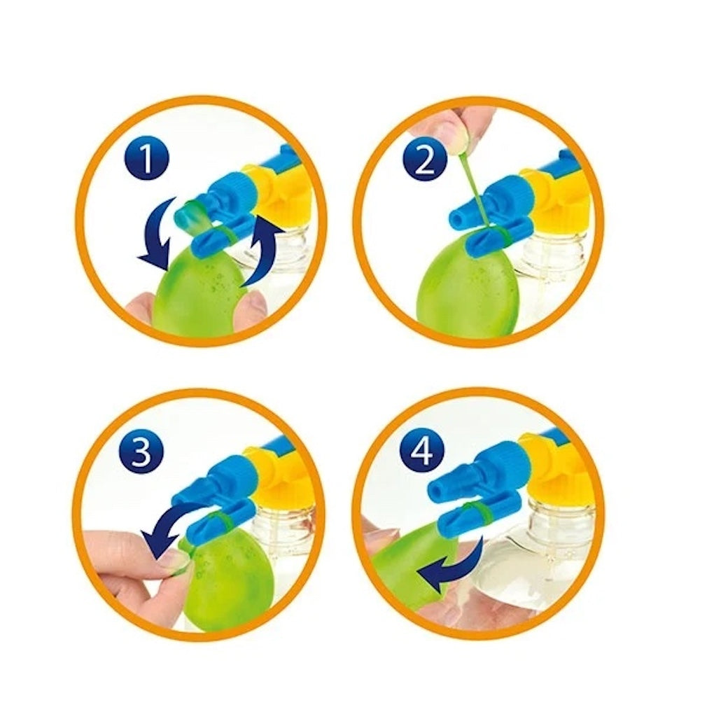 Wasserballonpumpe mit 50 Wasserballons Wasserbomben und Pumpe