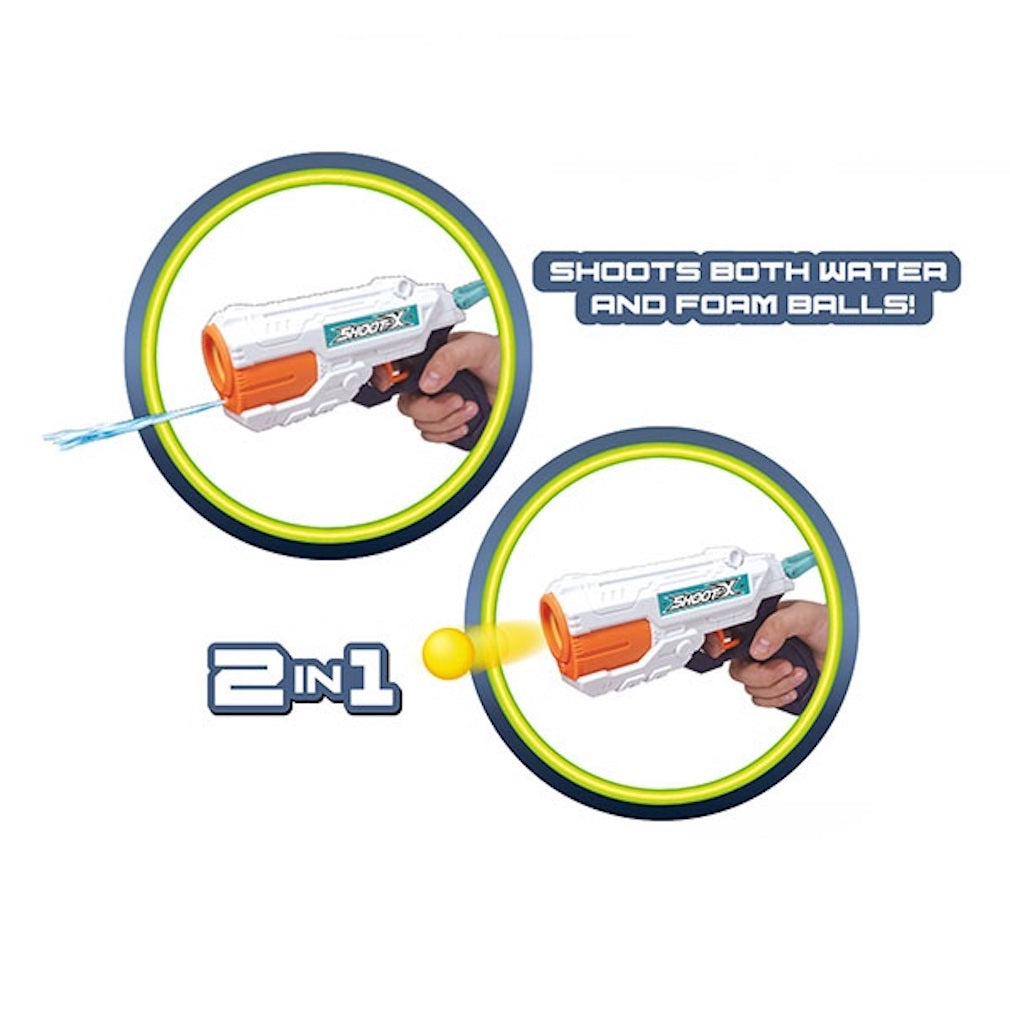 Wasserpistole und Ball Blaster 5xBall 3Kegel