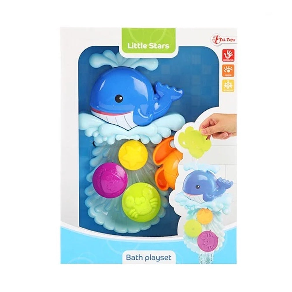 Wasserspielzeug Wassermühle Wal mit Saugnapf - Baby Badewanne