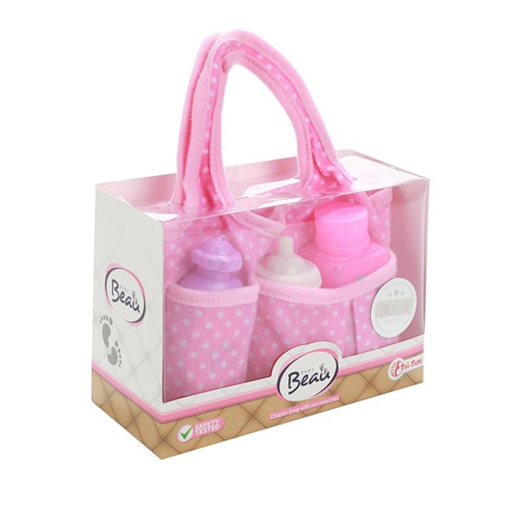 Windel und Flasche in Wickeltasche für Baby-Puppen