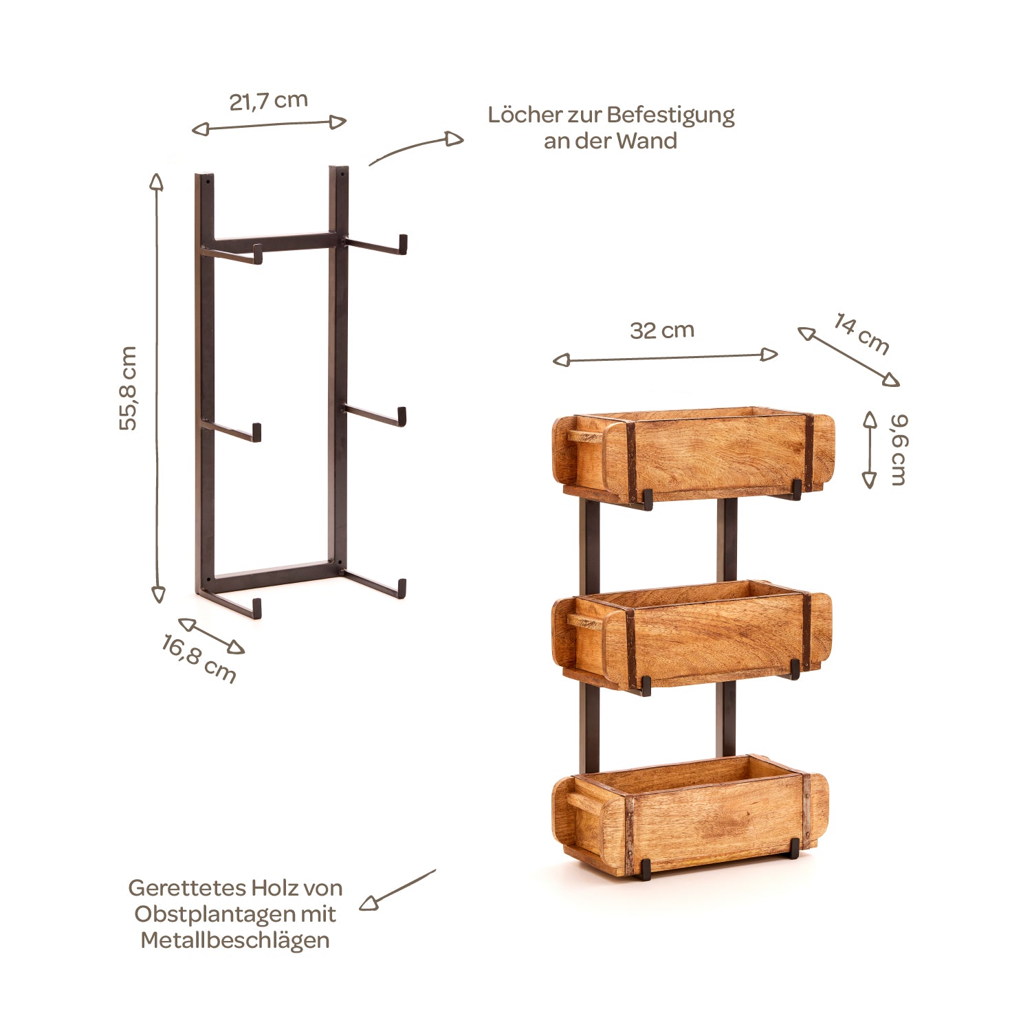 Set: 6 Ziegelformen mit 2 Ständern