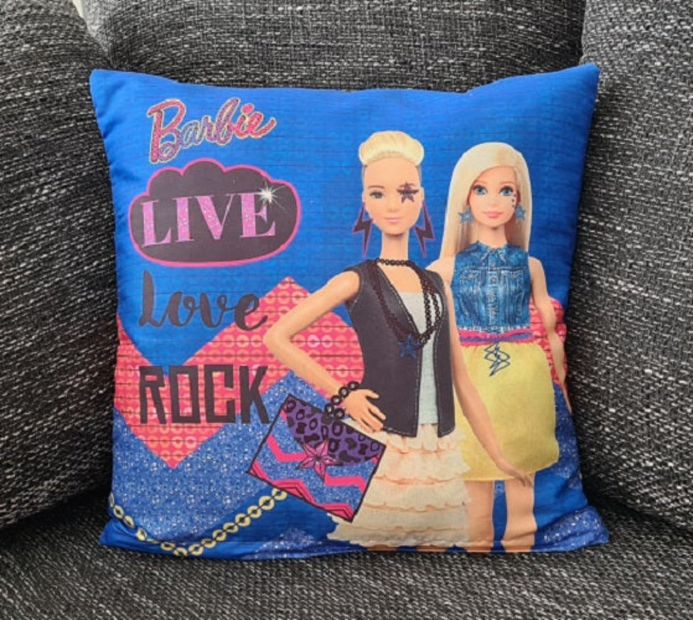 Barbie Kissenbezug Blau - 40cm x 40cm