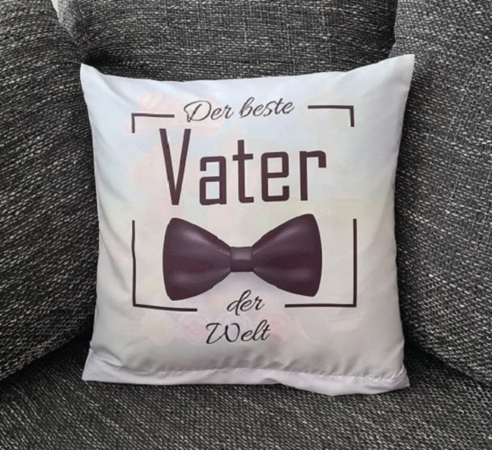 Vatertag Kissenbezug: Bester Vater der Welt - 40cm x 40cm