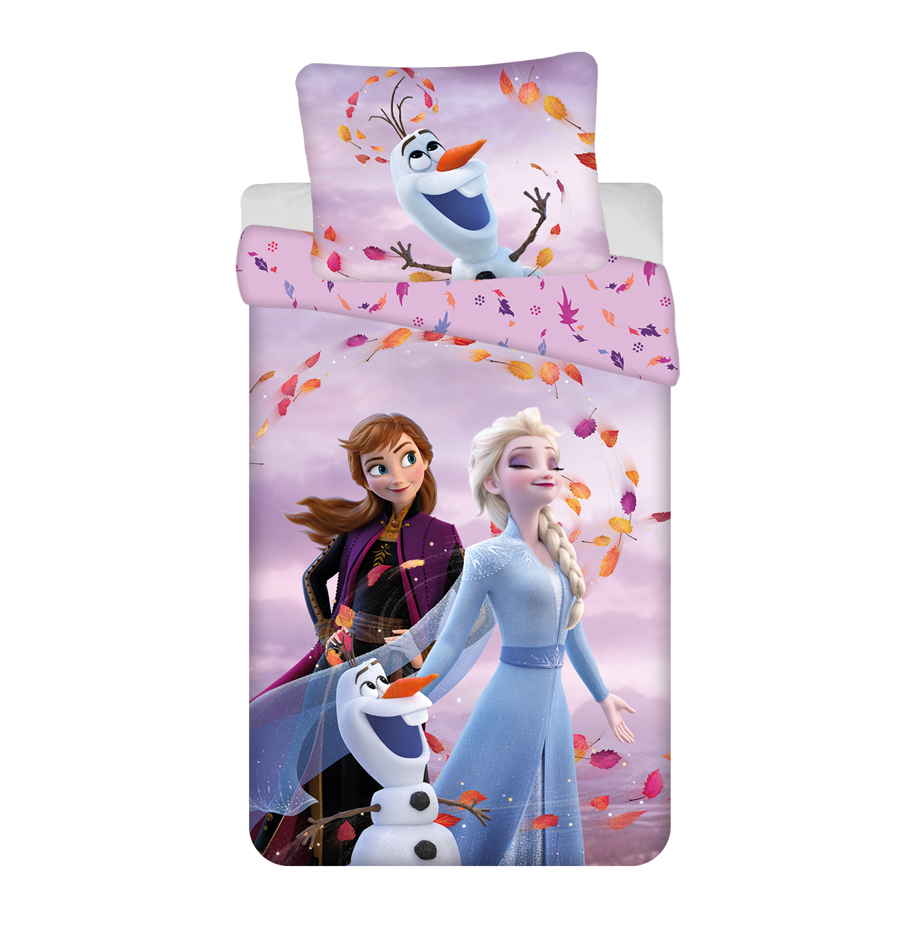 Frozen Anna & Elsa Bettwäsche - 140x200 cm Baumwolle Kissen und Decke