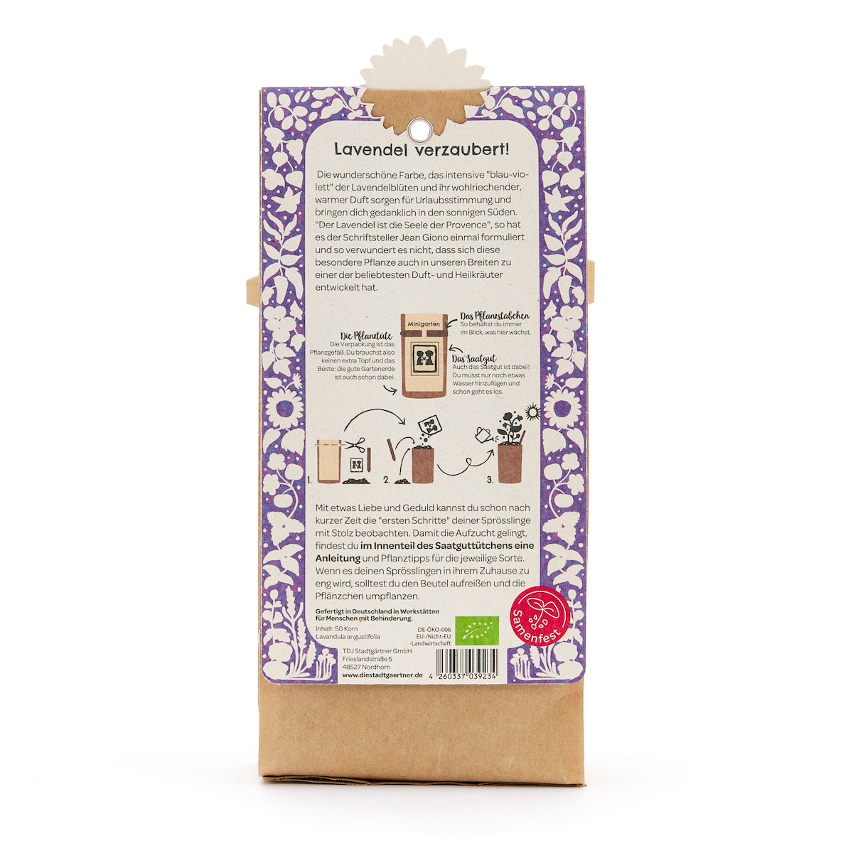 Anzuchtset – Minigarten BIO-Lavendel