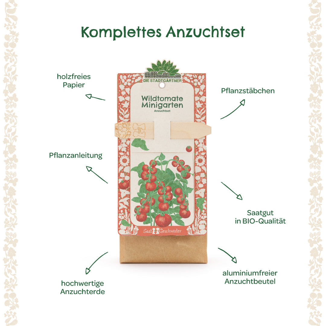 Anzuchtset – Minigarten BIO-Wildtomate