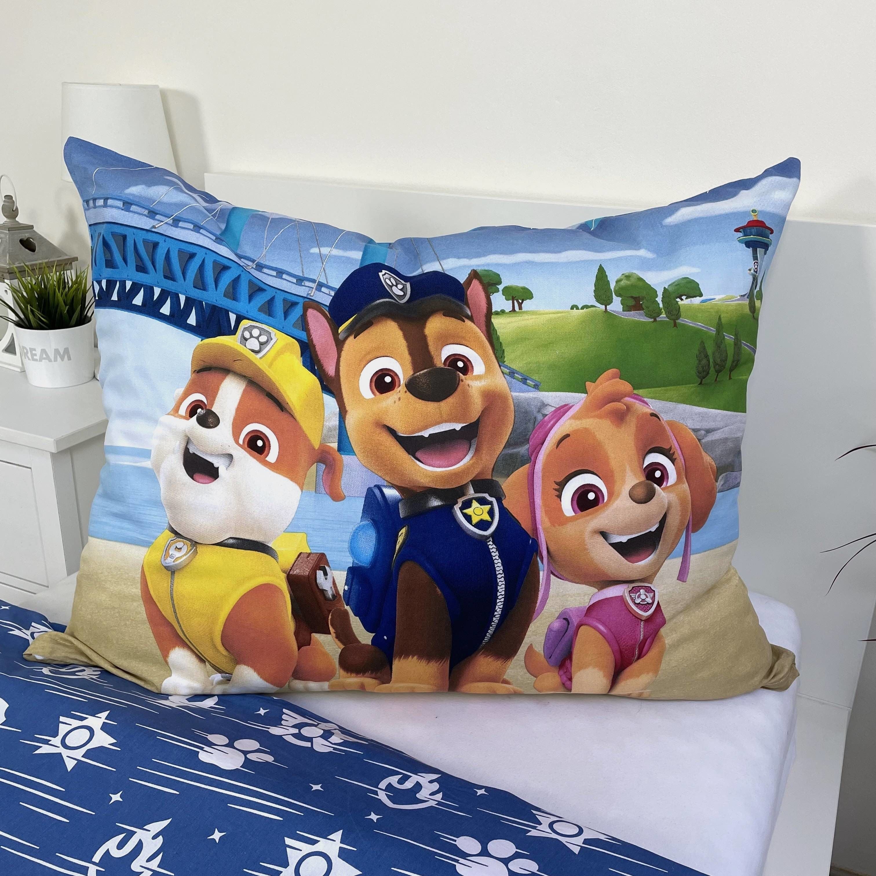 Paw Patrol Bettwäsche - weiche Baumwolle 140x200 cm Kissen und Decke