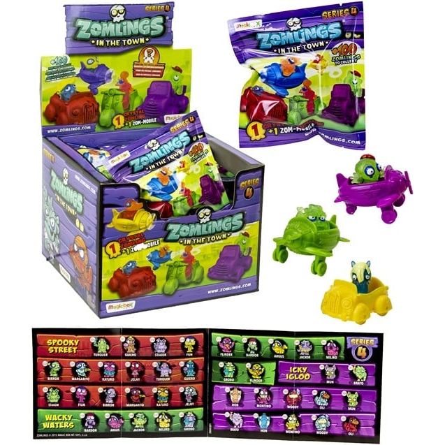 Zomlings in the Town 24 Teilig – Blindbag Serie 4 mit Zom-Mobile! ab 3 Jahren