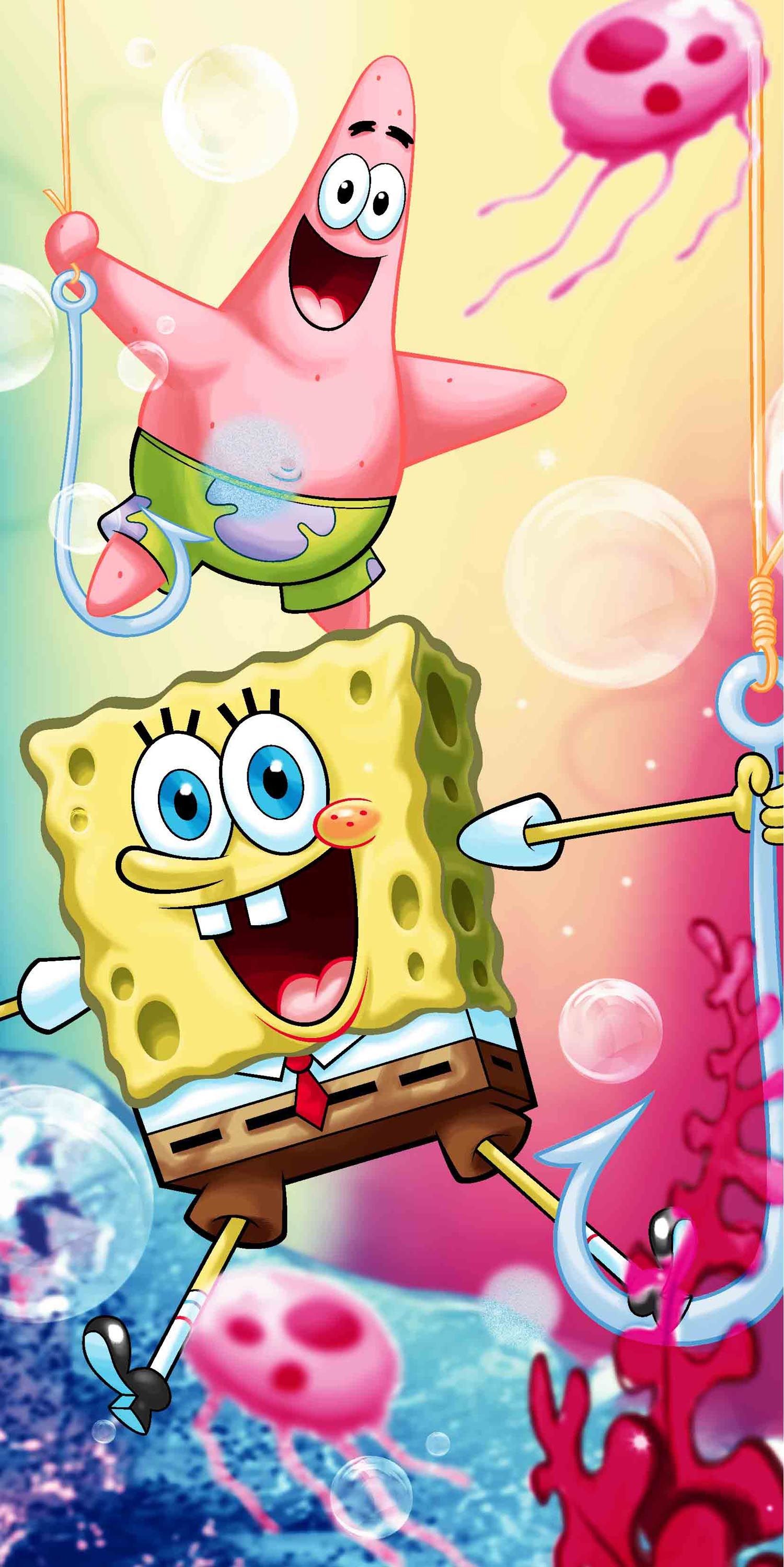 Spongebob Patrick Handtuch Baumwolle Strand Badetuch 70x140cm