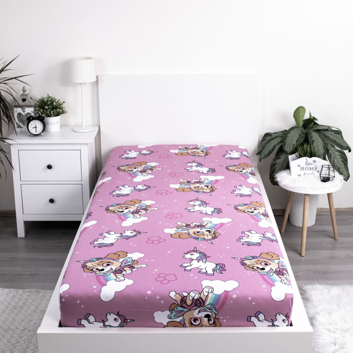 Paw Patrol Spannbettlaken - 90x200 cm Bettbezug Mädchen Matratzenbezug