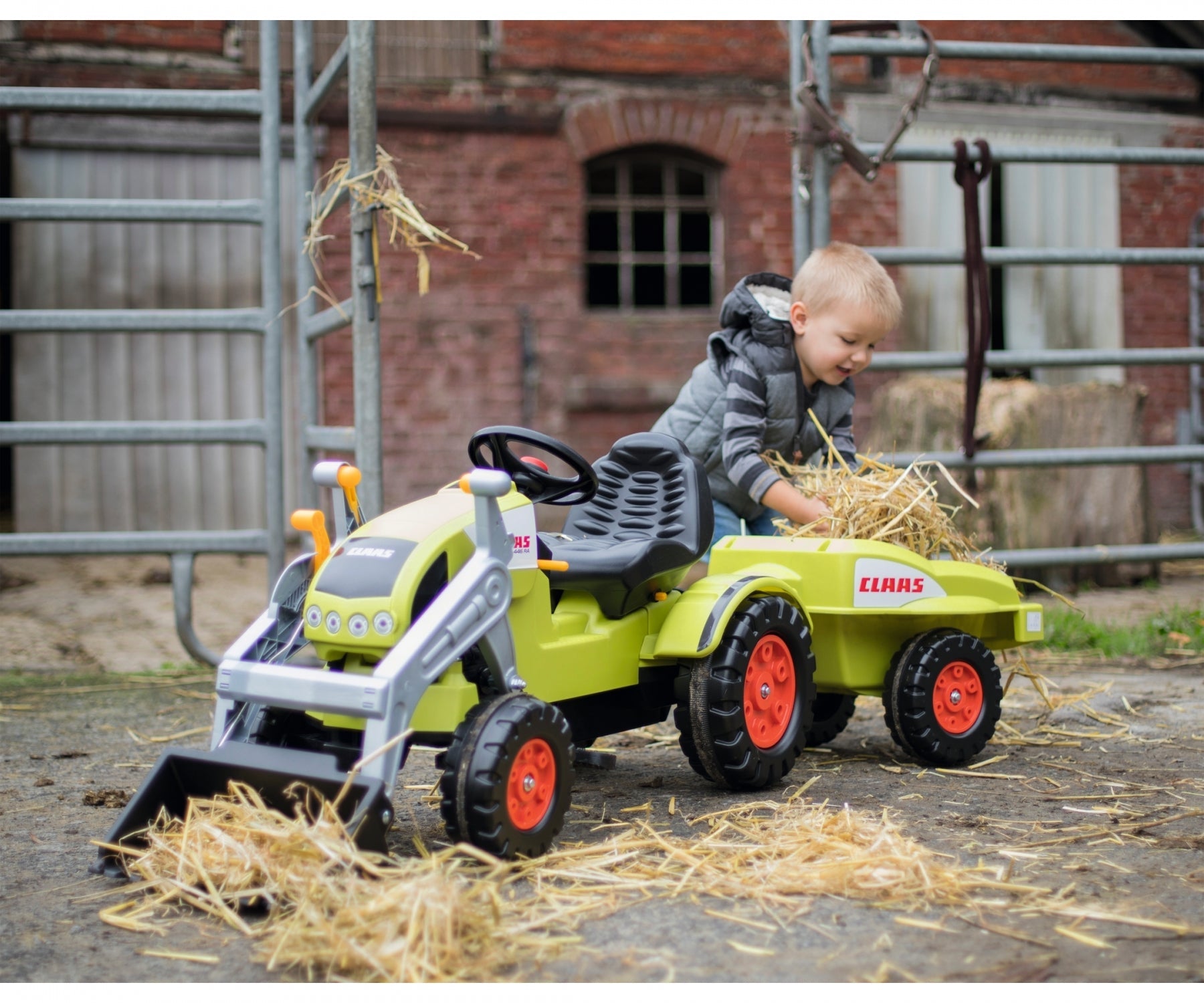 Trettraktor BIG CLAAS Celtis - Kindertraktor mit Anhänger