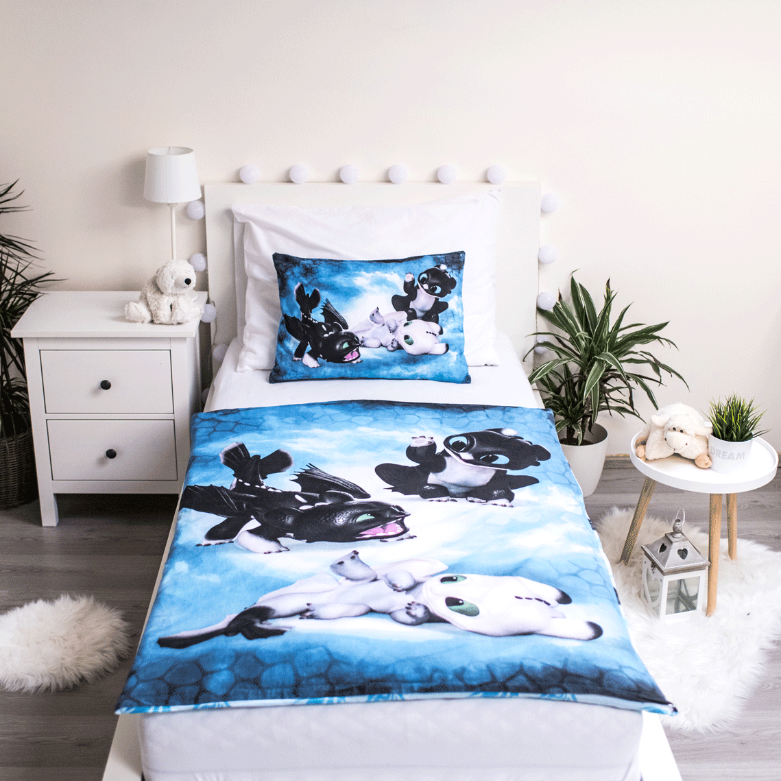 Drachenzähmen leicht gemacht Kinder-Bettwäsche 100 x 135 cm - weiche Baumwolle