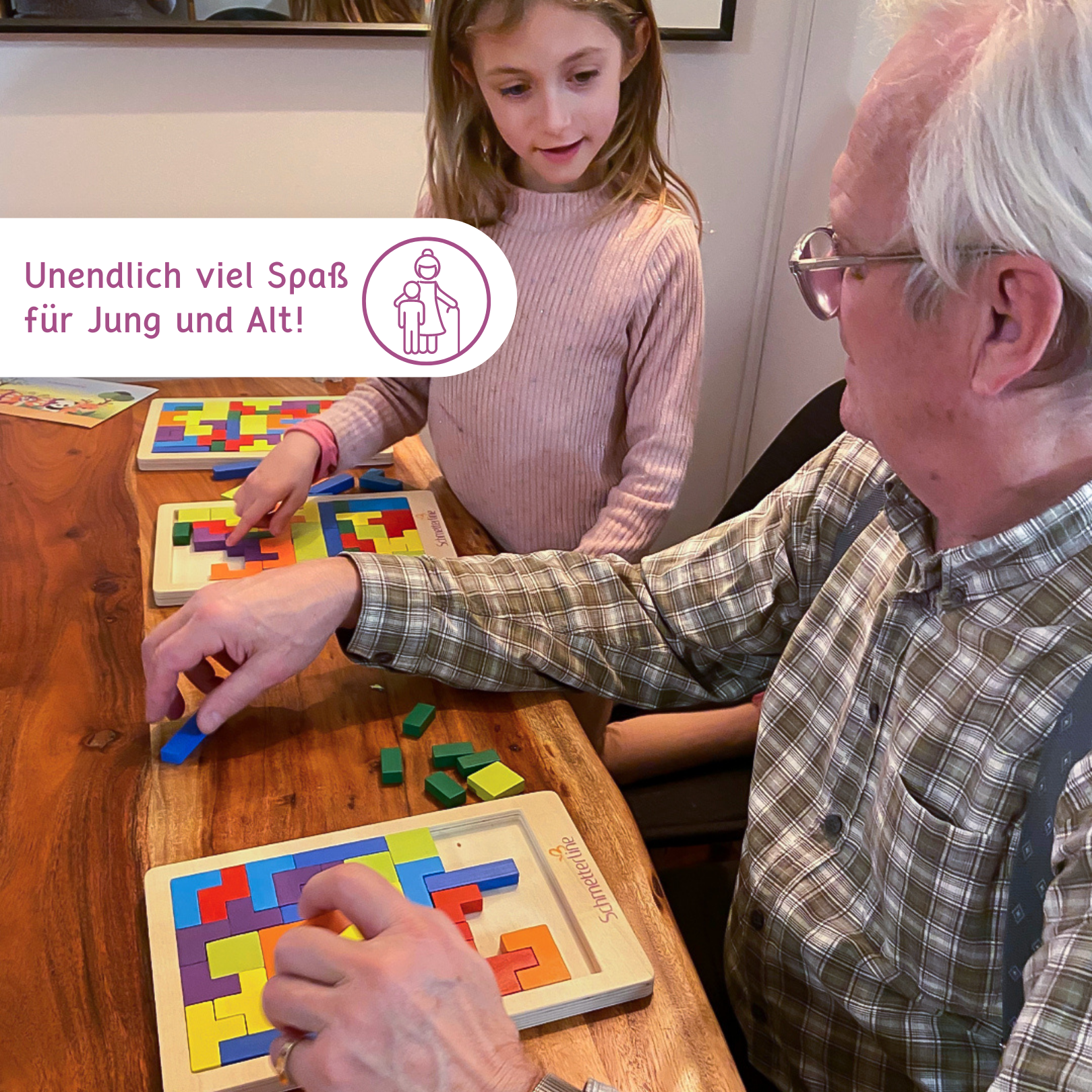 "Tetralino" - Hochwertiges Holzpuzzle zur Förderung von Motorik